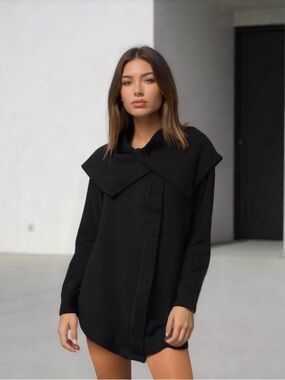 Z by Zella Women's Shooting Star Draped Collar Cape Cardigan
Jacket Black XS